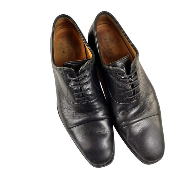 Magnanni Black Cap Toe Oxfords Shoes, Made‎ in Spain, Men\'s Size 10 D main image 7